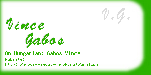 vince gabos business card